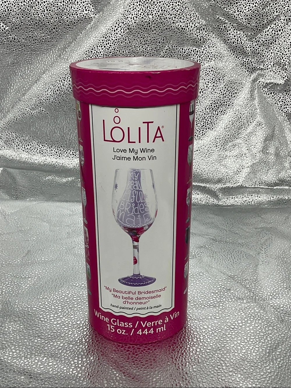 Lolita Love My Wine Pink Wine Glass - 'My Beautiful Bridesmaid'